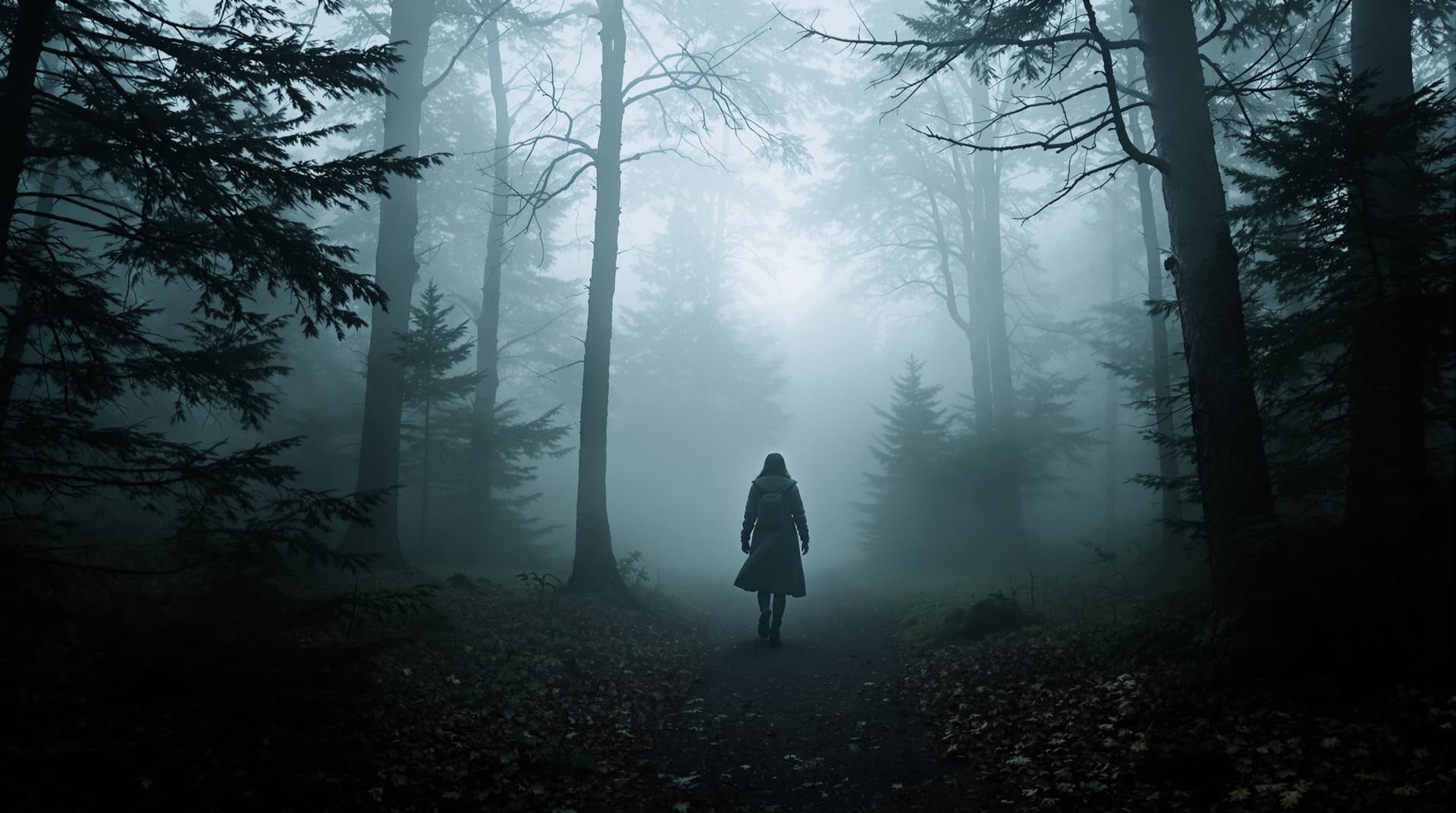 AI generated: mysterious misty forest