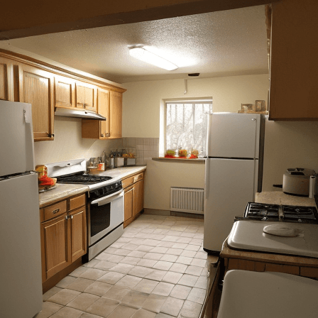 AI generated: kitchen with left view