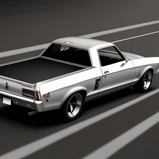 AI generated: Created a logo of a El Camino automobile, from a side view, that is simple, with the words "The Way"
