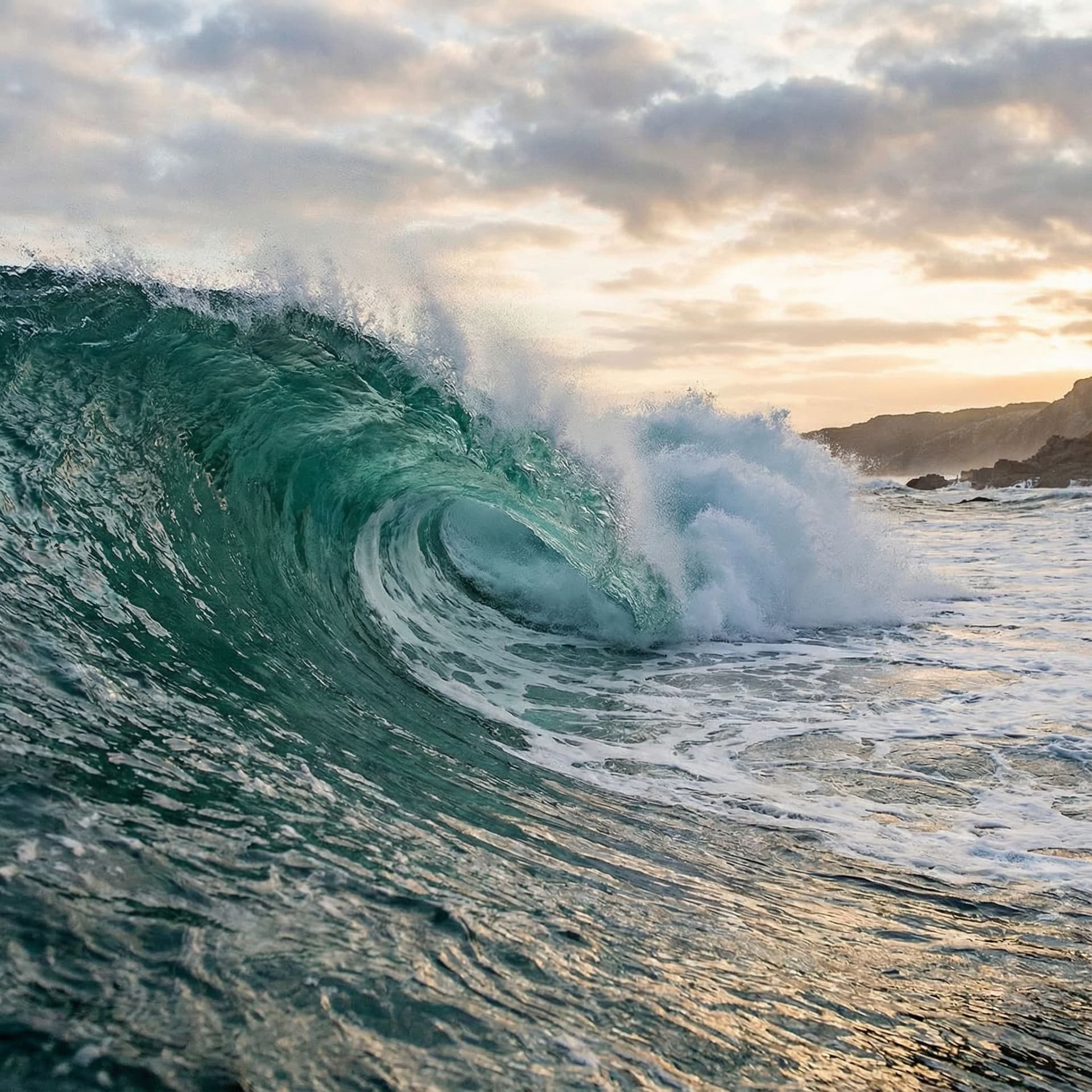 AI generated: a wave in the sea that rolls over--c 12