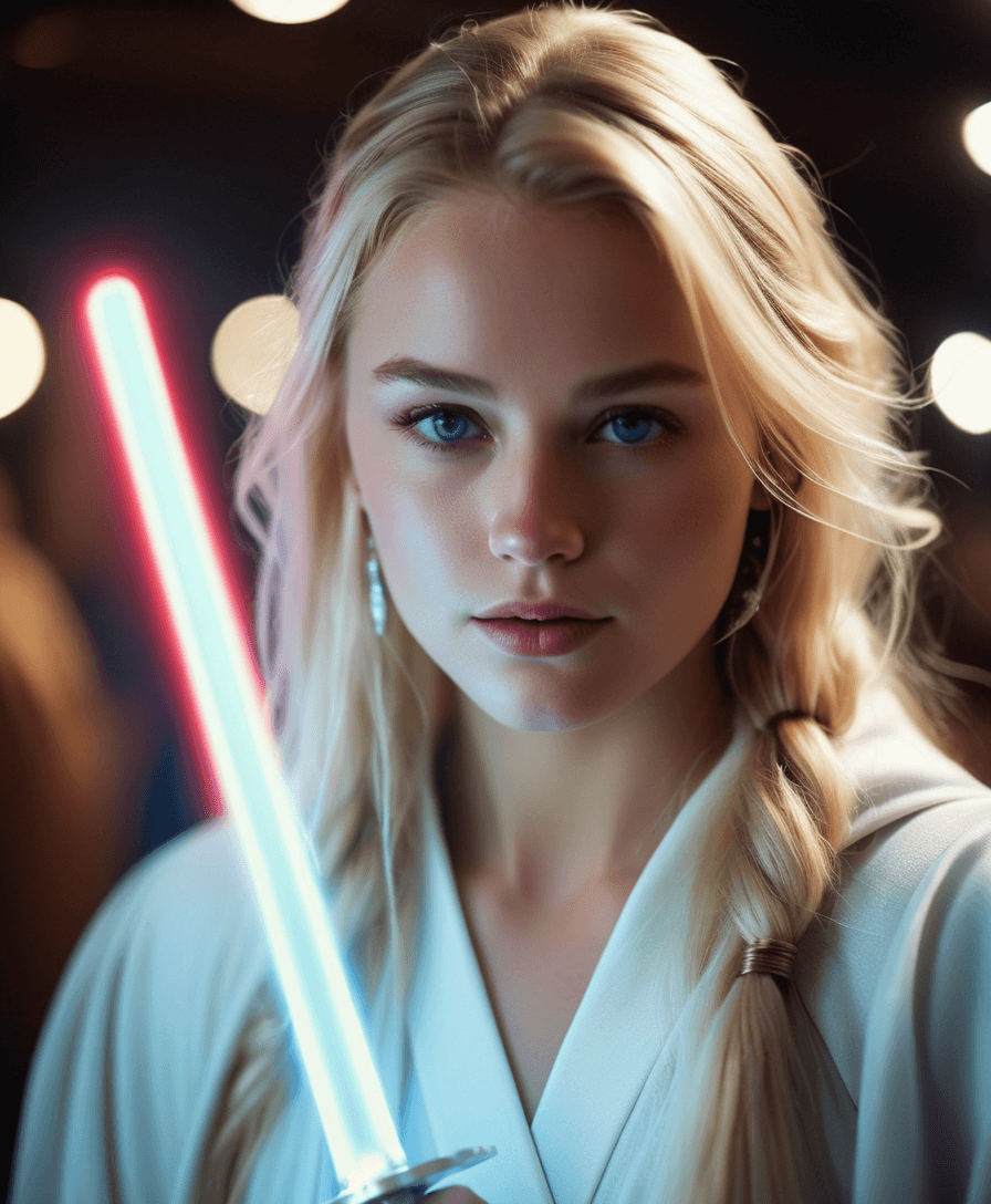 AI generated: cinematic still {beautiful Norwegian 25 year old girl Diamond shaped face light blue eyes medium wid...