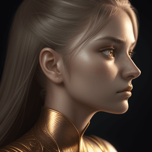 AI generated: Ultra style, close-up portrait photo of a female, mystical texture detail skin, serious eyes, 50mm f...