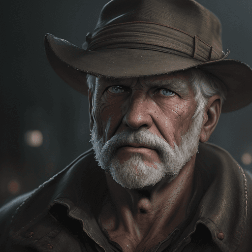 AI generated:  "a portrait of an old coal miner in 19th century, 
beautiful painting with highly detailed face by ...