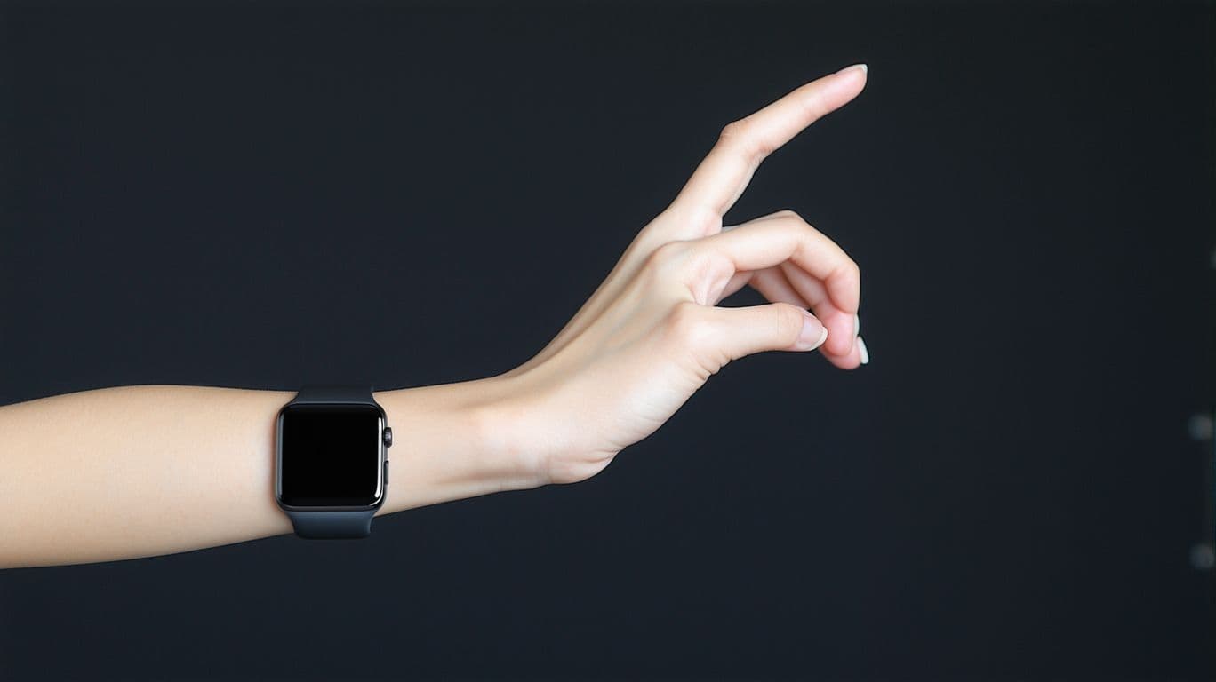 AI generated: Female Hand in profile view, elegant fingers extending outward with natural poise, wrist has a sleek...