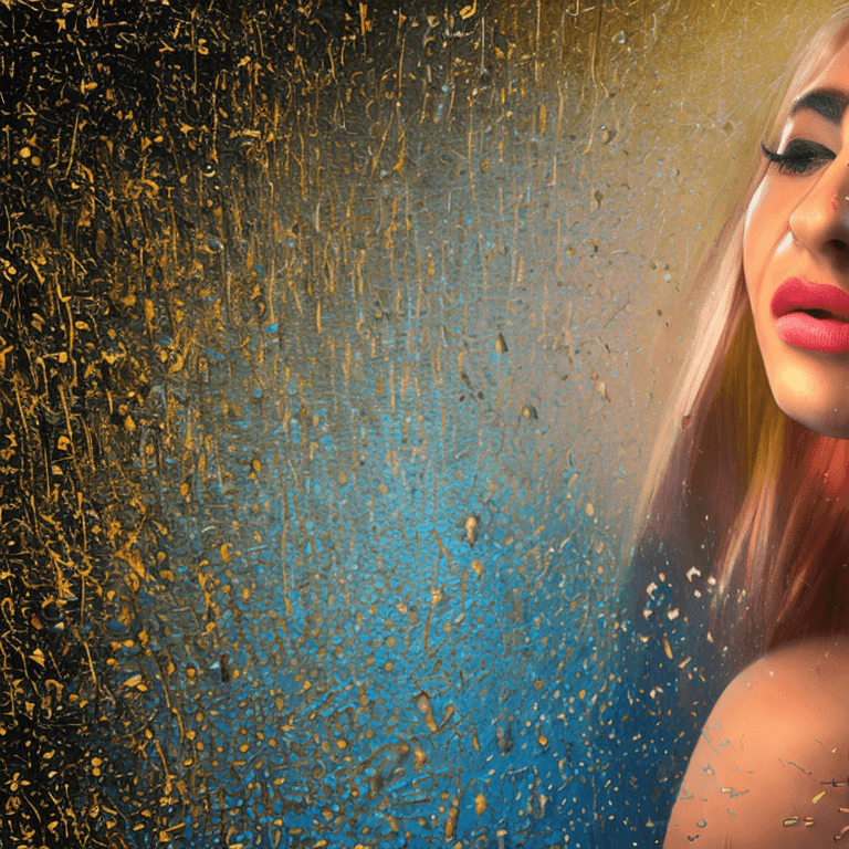 AI generated: ccent lighting, from below body portrait of stuning beautiful woman as music, wincore, stripcore, In...