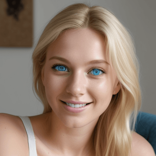 AI generated: Medium-shot portrait, a candid photograph of an beautifulwoman sideways to 3/4 to the camera, beauty...