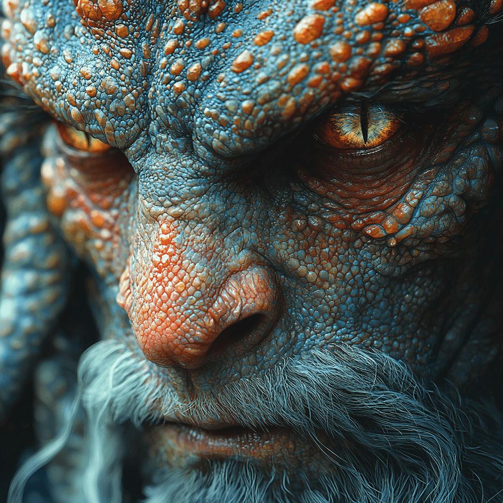 AI generated: A dslr professional portrait of an alien android multilayered micro graphene ornate skin texture , p...