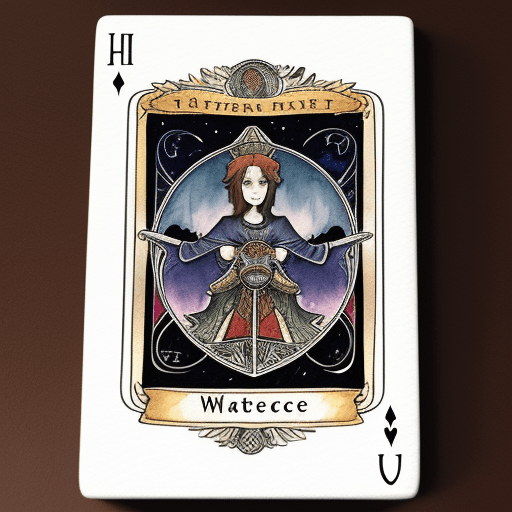 AI generated: canvas watercolor illustration of a tarot style card deck