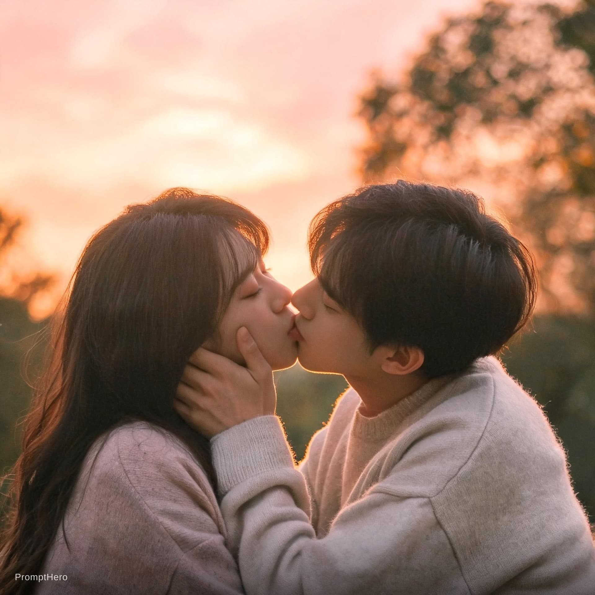 AI generated: Put as together kiss

