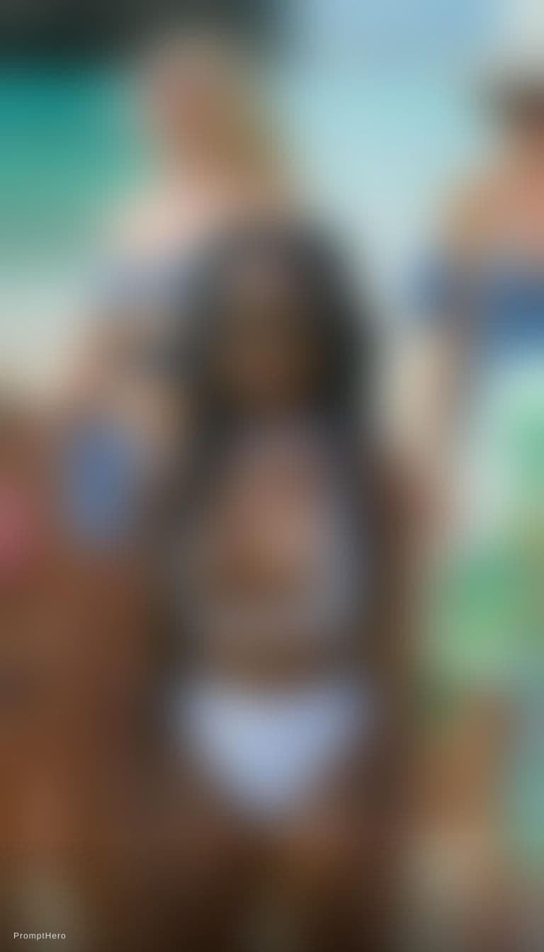 AI generated: Remove the dress and add the bikini 

