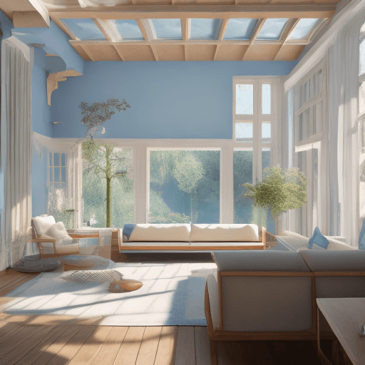 AI generated: High resolution photography interior design, dreamy sunken living room conversation pit, wooden floo...
