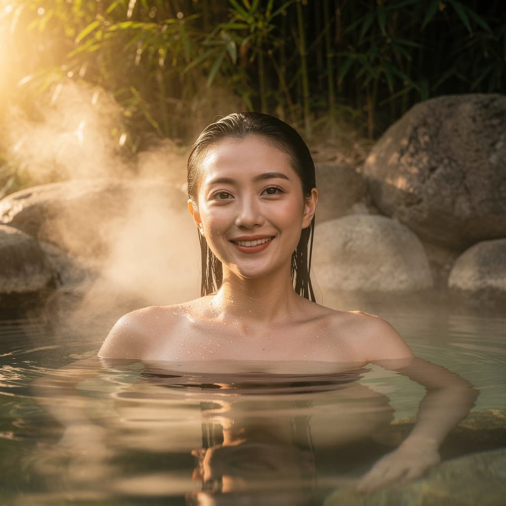 AI generated: A highly detailed, photorealistic, cinematic close-up shot of a beautiful young East Asian woman par...