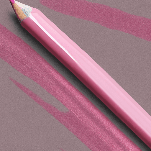 AI generated: A detailed image of a pink lip liner pencil with the brand name 'FENTY BEAUTY' written vertically in...