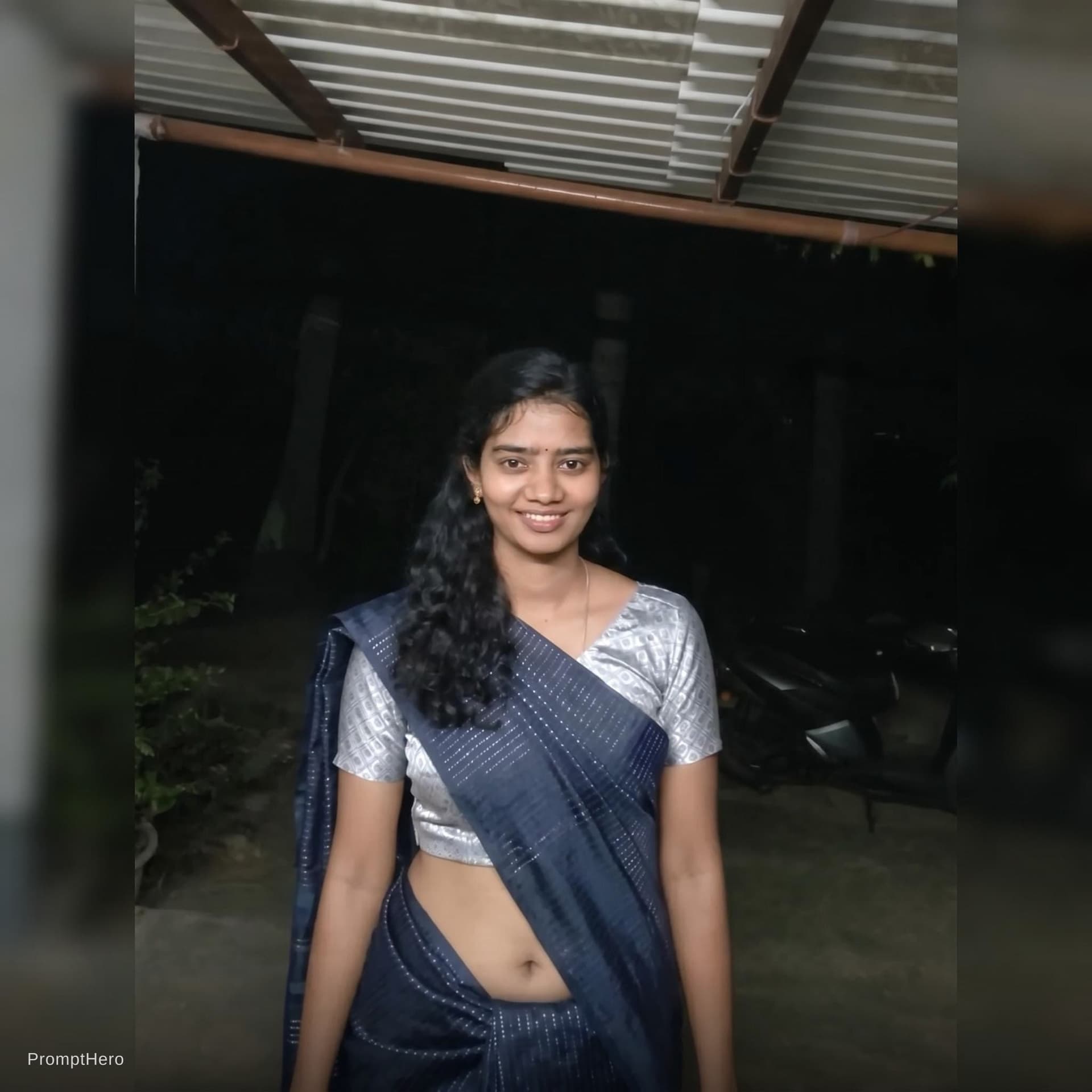 AI generated: Showing navel
