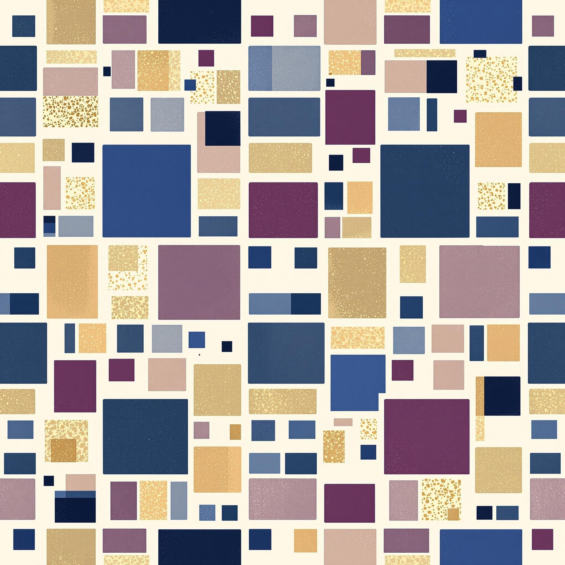 AI generated: "Seamless pattern with a luminous cream (#FAF3DD) background.  Mosaic-style arrangement of squares a...