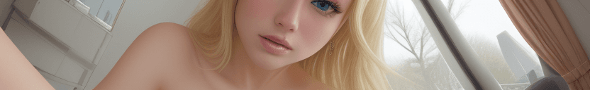AI generated: young beautiful blond in a room, makeup, handjob, curtains, front facing, daytime, closeup POV, big ...