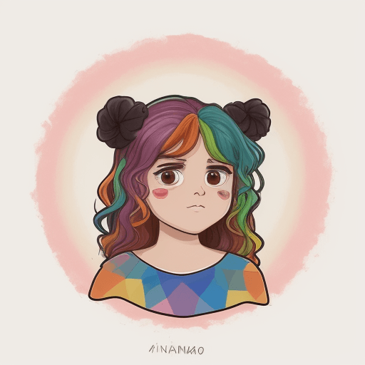 AI generated: dibujo del nombres 
ambar con un fondo de colores de manera animada