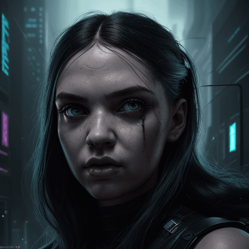 AI generated: shallow depth portrait the power puff girls but its cyberpunk, hyperdetailed eyes, hyperrealism extr...