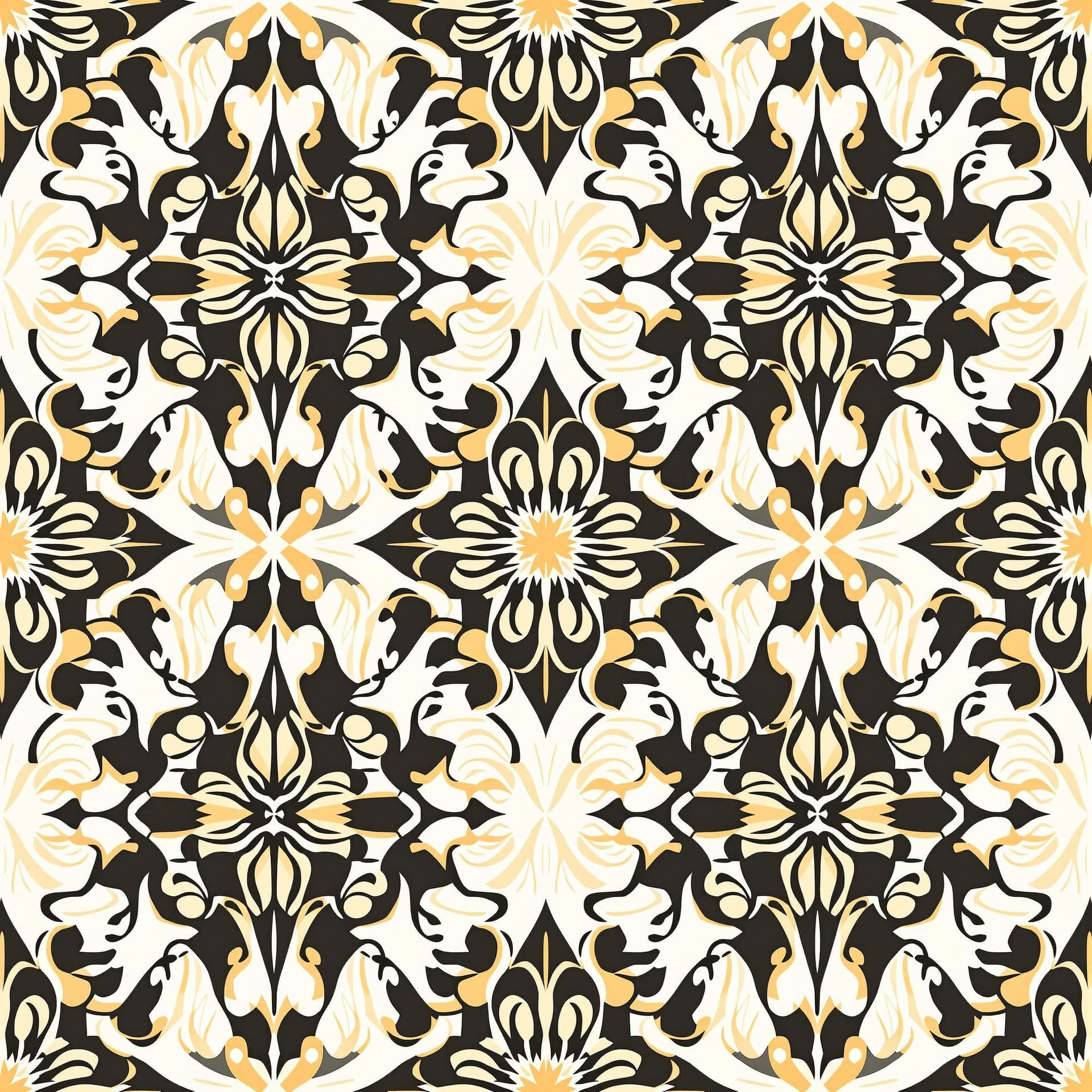 AI generated: Minimalistic seamless pattern inspired by Persian motifs and Art Deco style, featuring elegant Shah ...