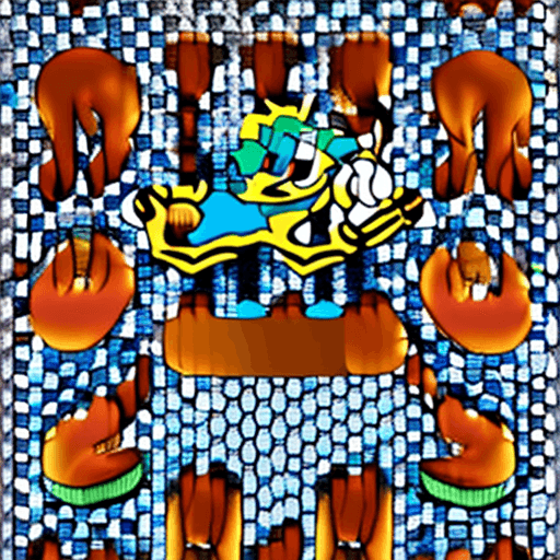 AI generated: LooneyTunes Coyote, rings are colored with standard and poor corporate colors, classic cartoons,