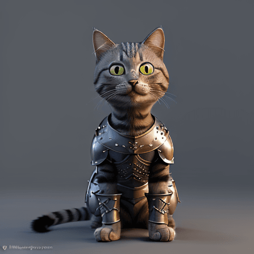 AI generated: Cat warrior, medieval armor, Pixar, Disney, majestic, intricate, proud, ready for battle --v 4