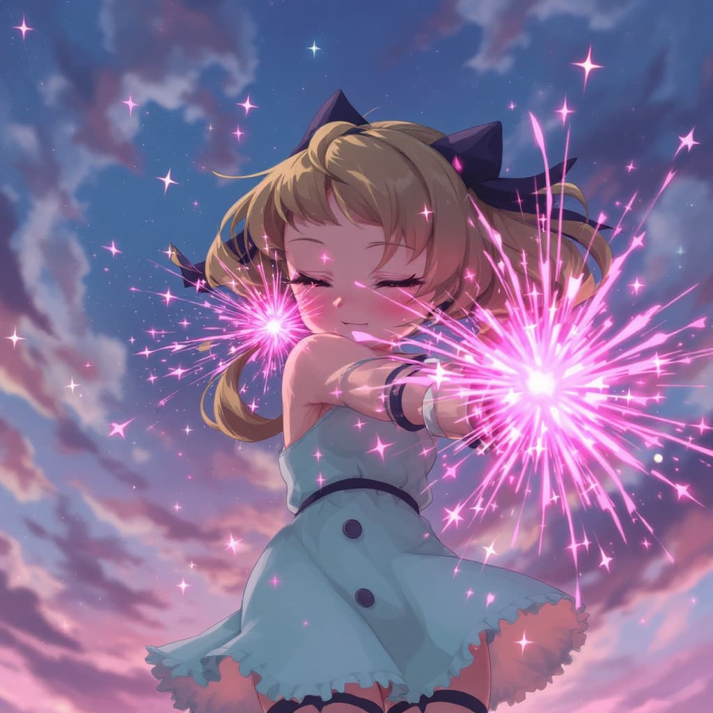 AI generated: anime girl, blow