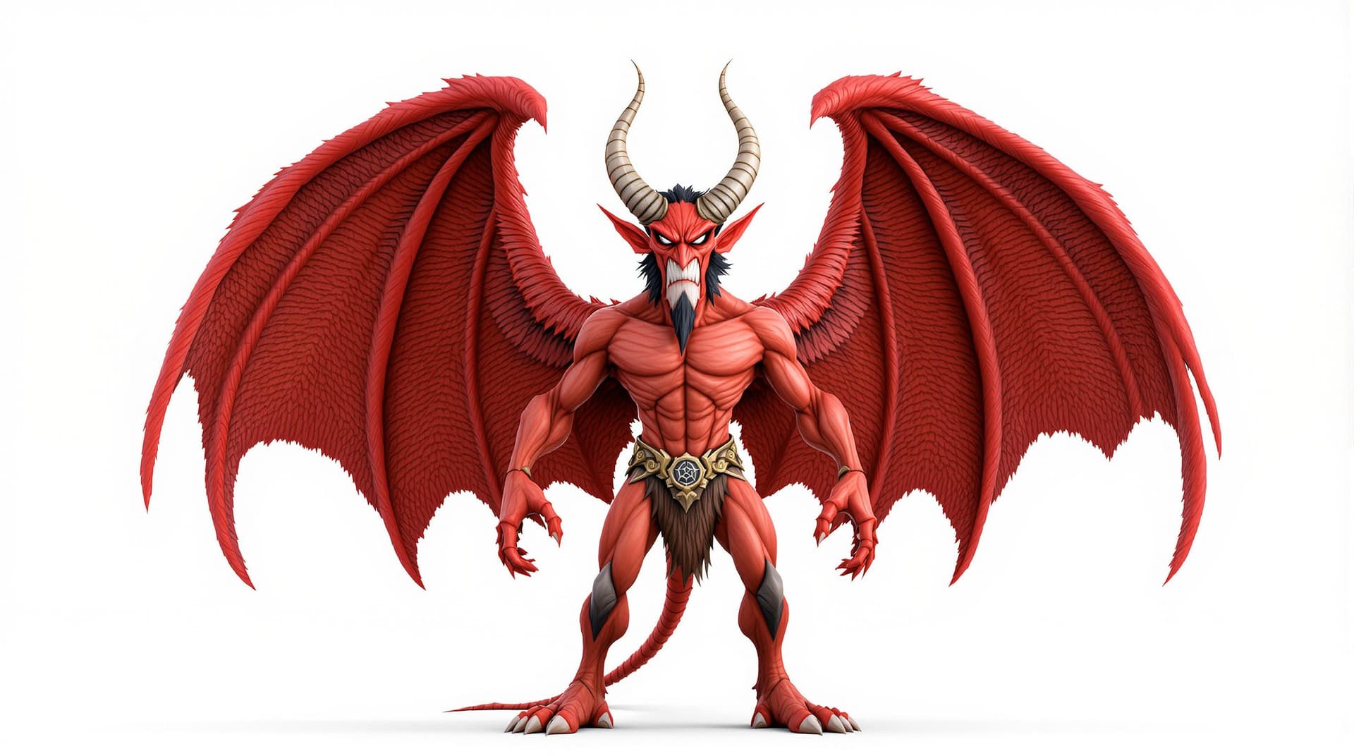 AI generated: 3D cartoon style, Pixar-like, ultra high resolution, highly detailed. Lucifer, Satan, demon,  full-b...