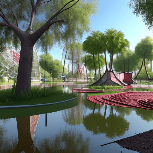 AI generated: ecological park with damages and in poor condition 8k, 