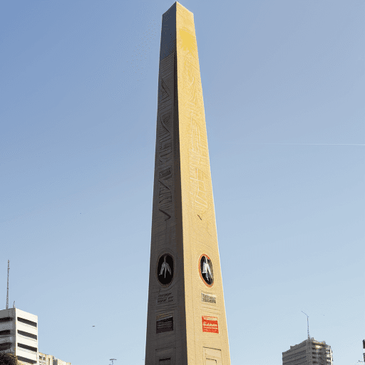 AI generated: Obelisco Buenos Aires contaminación basura apocalipsis 
