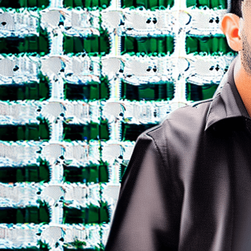 AI generated: A middle-aged Hispanic man with short, neatly styled black hair and a light beard, wearing smart cas...