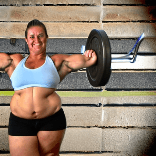 AI generated: massive 500lb female bodybuilder low body fat
