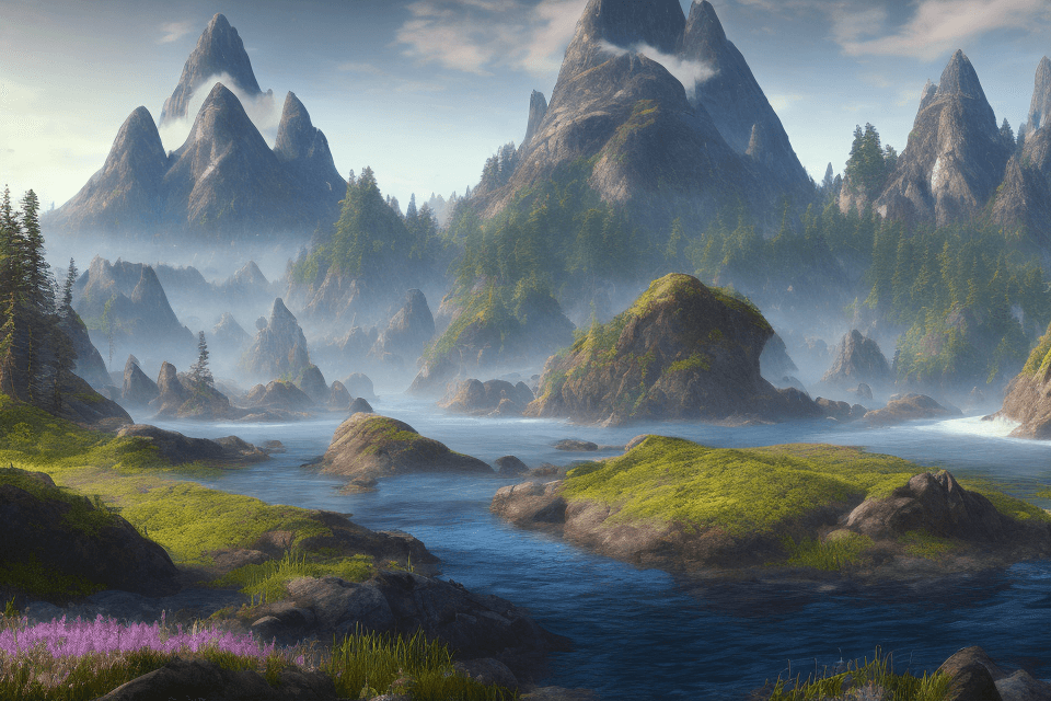 AI generated: pacific northwest, 4k highly detailed digital art, 4 k hd wallpaper very detailed, unreal engine 4k ...