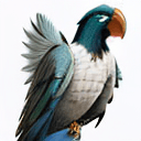 AI generated: anthro, bird, , wings, beak, male, fluffy hair, masterpiece countershading, digital art, realistic s...