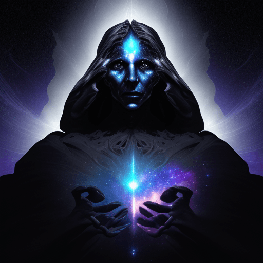 AI generated: In the vast emptiness of the interstellar void, . The Creator, a deity whose face is an ever-evolvin...