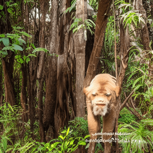AI generated: mono en la selva
