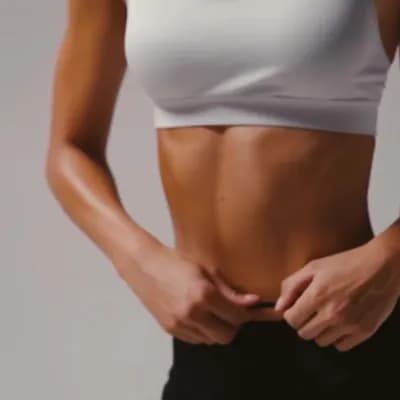 AI generated video: Squeezing herself seductively