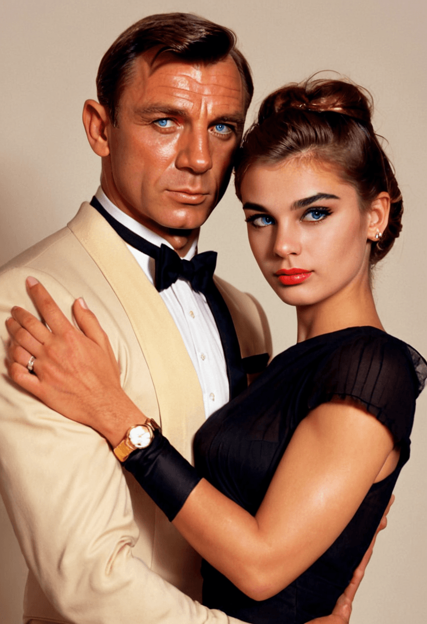 AI generated: Lady in the style of James Bond movie