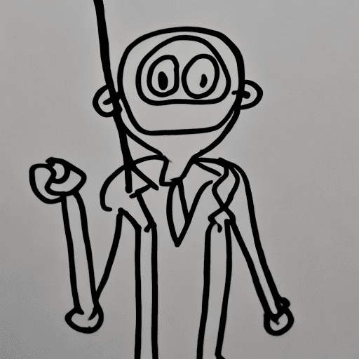 AI generated: Badly drawn stickman
