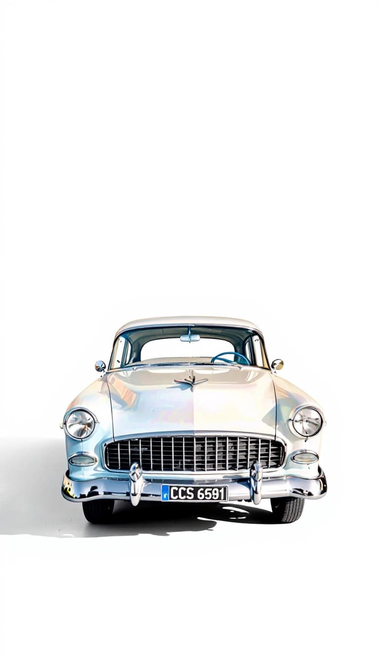 AI generated: old car, clean background
