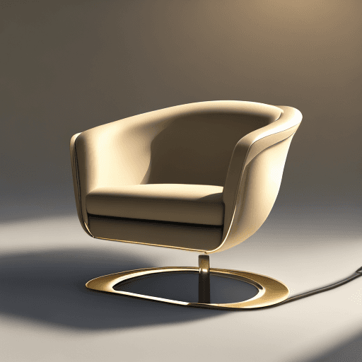AI generated: Wide shot of @mystyle chair a sleek and modern chair design that is currently trending on Artstation...