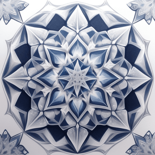 AI generated: detailed drawing ice mandala