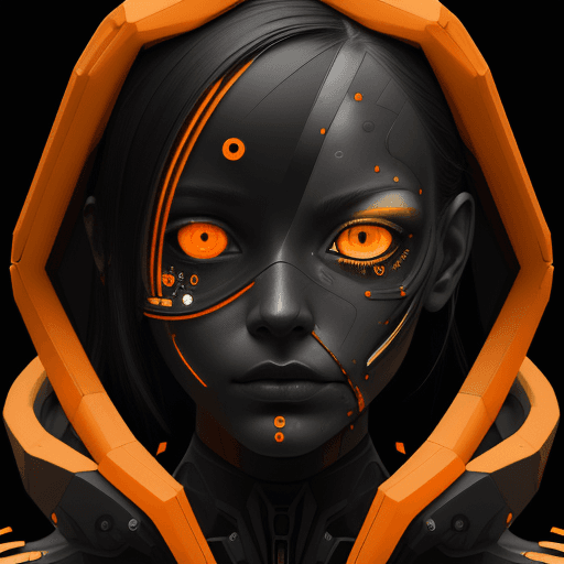AI generated: artistic, collage, portrait, front, synthetic human, complexity with details, eye detailing, limited...