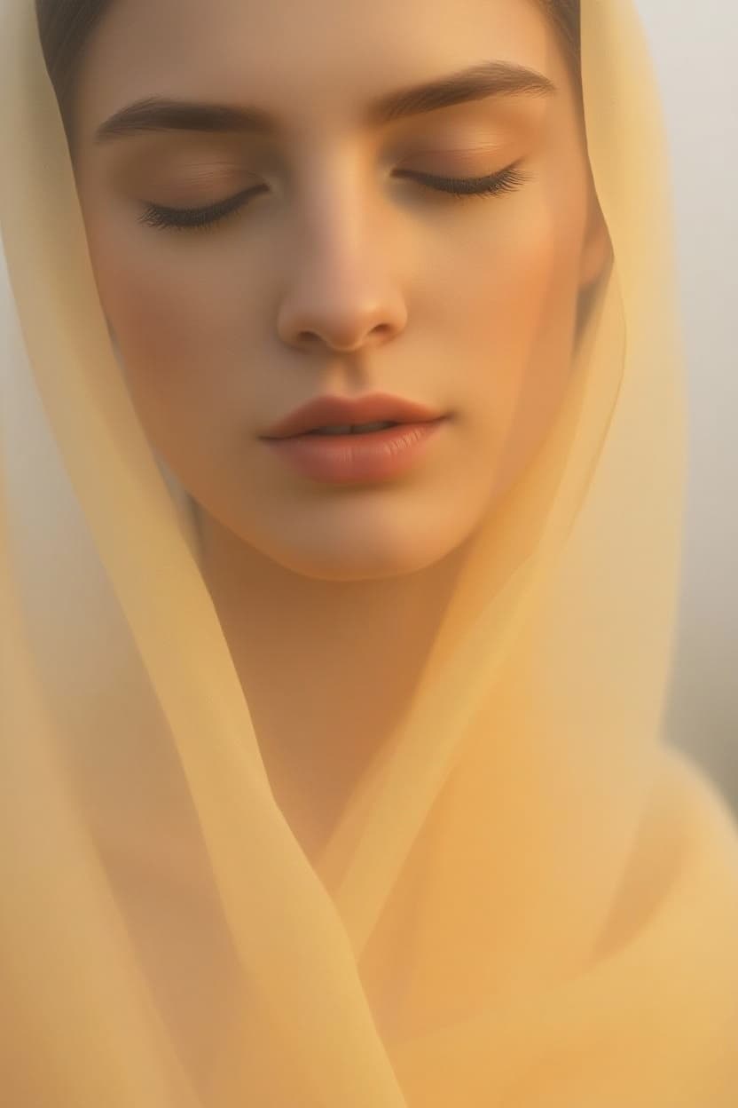 AI generated: "Original: "Image is high resolution close-up portrait photograph. Featuring a beautiful stylish lit...