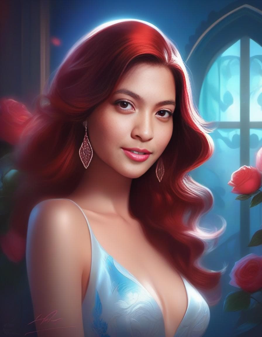 AI generated: Hot girl is gorgeous, Artgerm style, very cute and beautiful face, in the atmosphere of horror films...