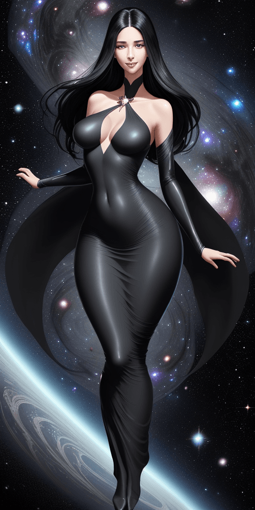 AI generated: This woman possesses a graceful appearance: her features are delicate and harmonious. Her eyes are d...