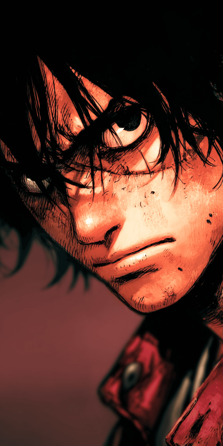 AI generated: manga panel intense, against a dark red background, in the style of Kentaro Miura and Yoji Shinkawa ...