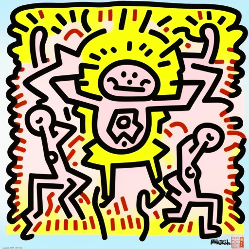 AI generated: keith haring style
