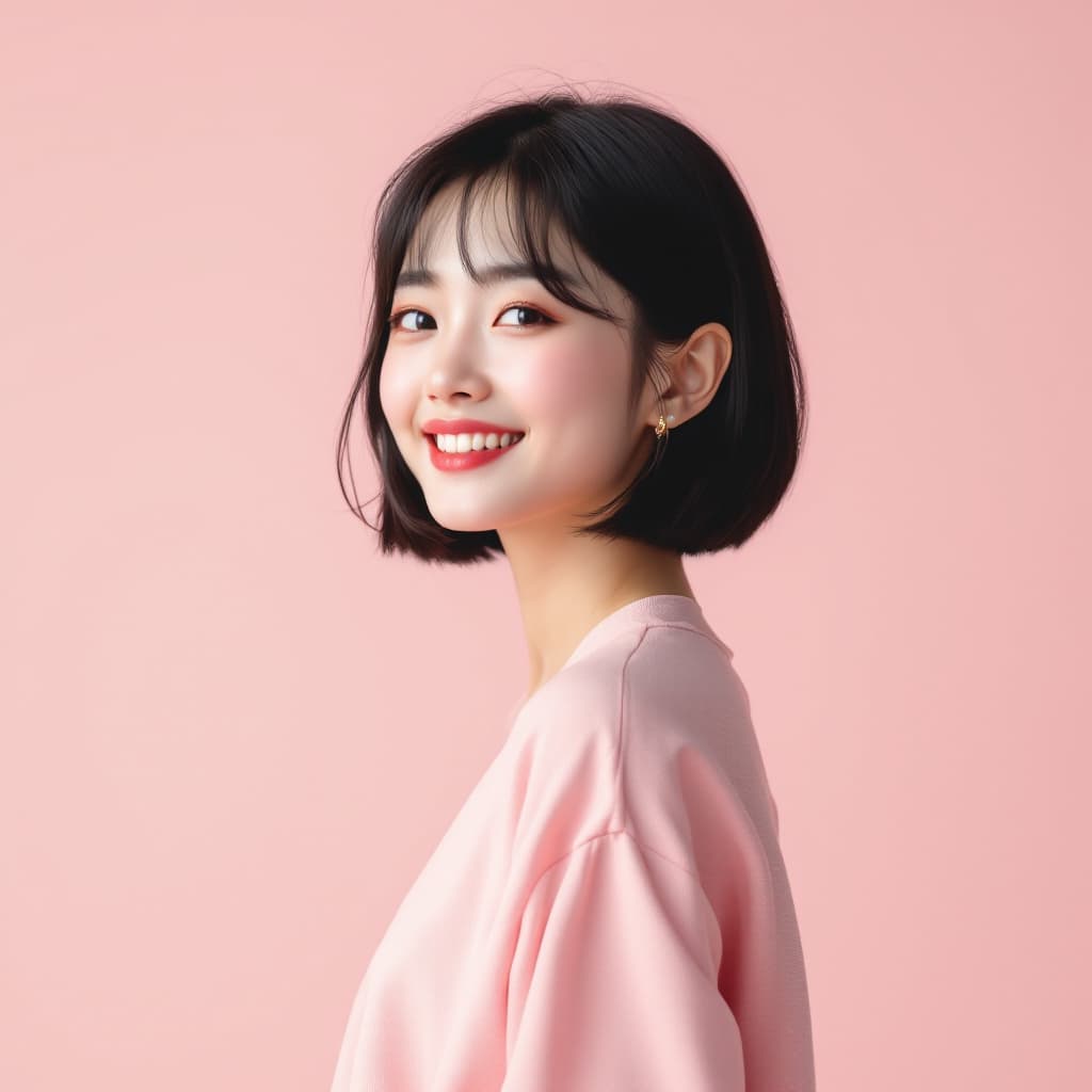 AI generated:  
{
  "prompt": "A 20-year-old Chinese woman with a bright, genuine smile, captured in a realistic s...
