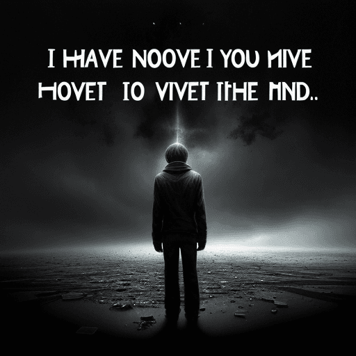 AI generated: I have nowhere to go I have destroyed my world