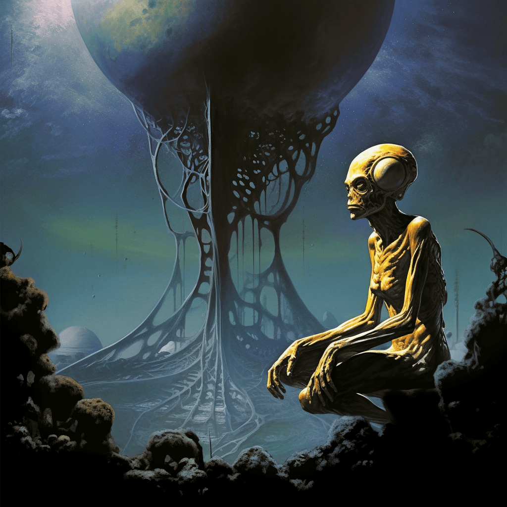AI generated: Alien observer